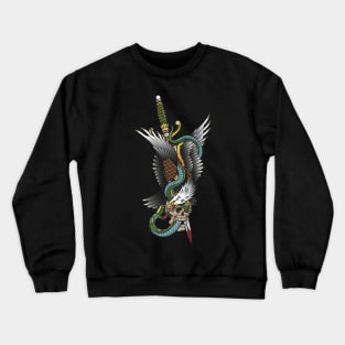 Tattoo Eagle and Snake Crewneck Sweatshirt